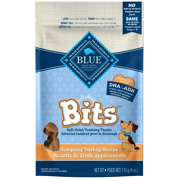 BLUE Bits Soft-Moist Training Treats; Tempting Turkey Recipe, 4 oz