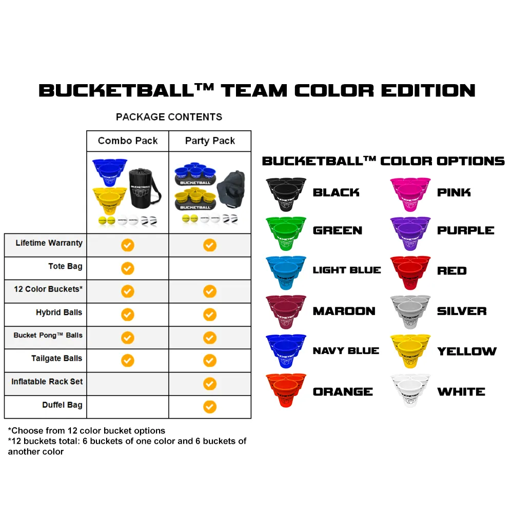 BucketBall - Team Color Edition - Combo Pack (Black/Navy Blue)