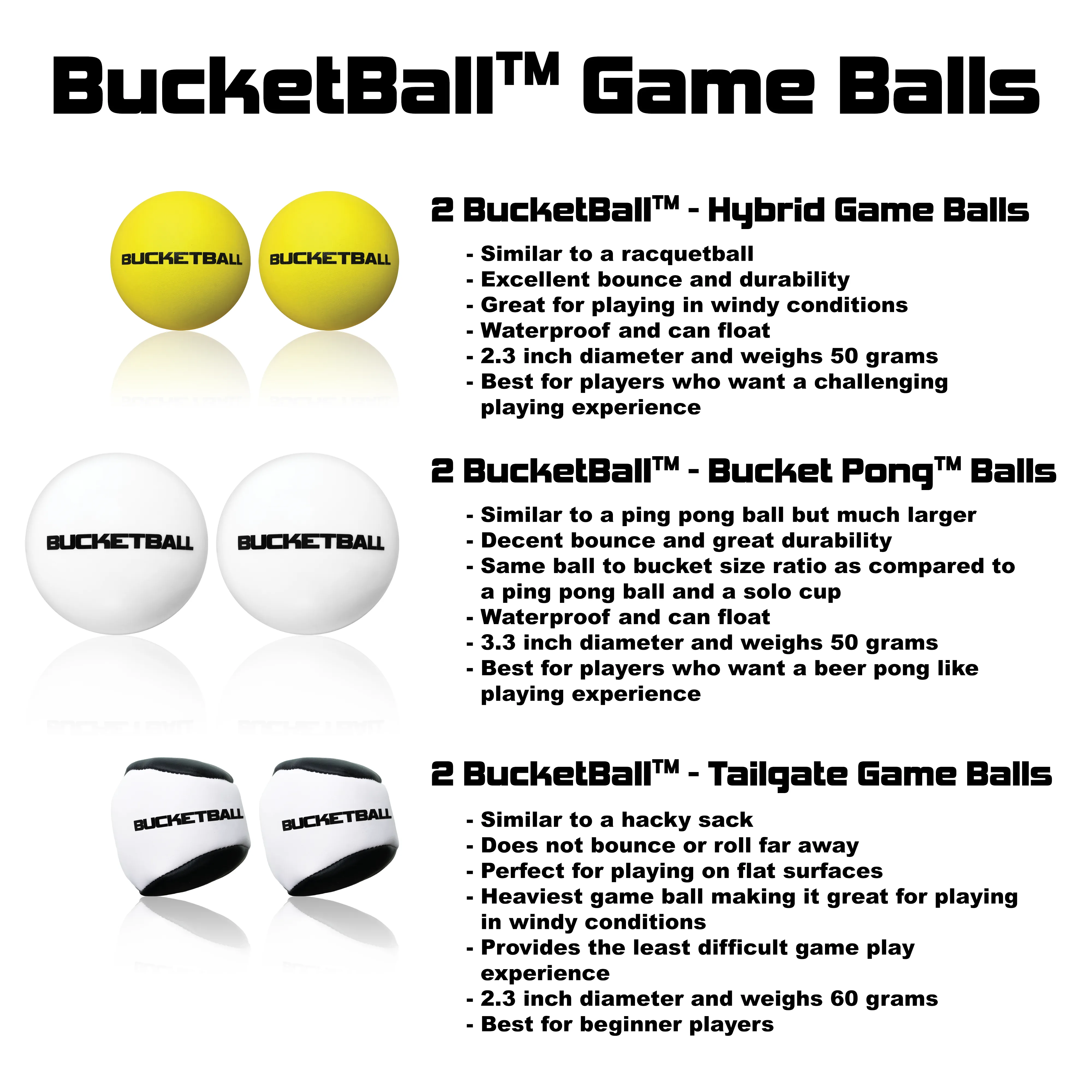 BucketBall - Team Color Edition - Combo Pack (Navy Blue/Silver)