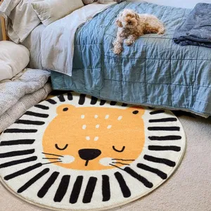 Cartoon Animals Floral Round Rugs & Mats