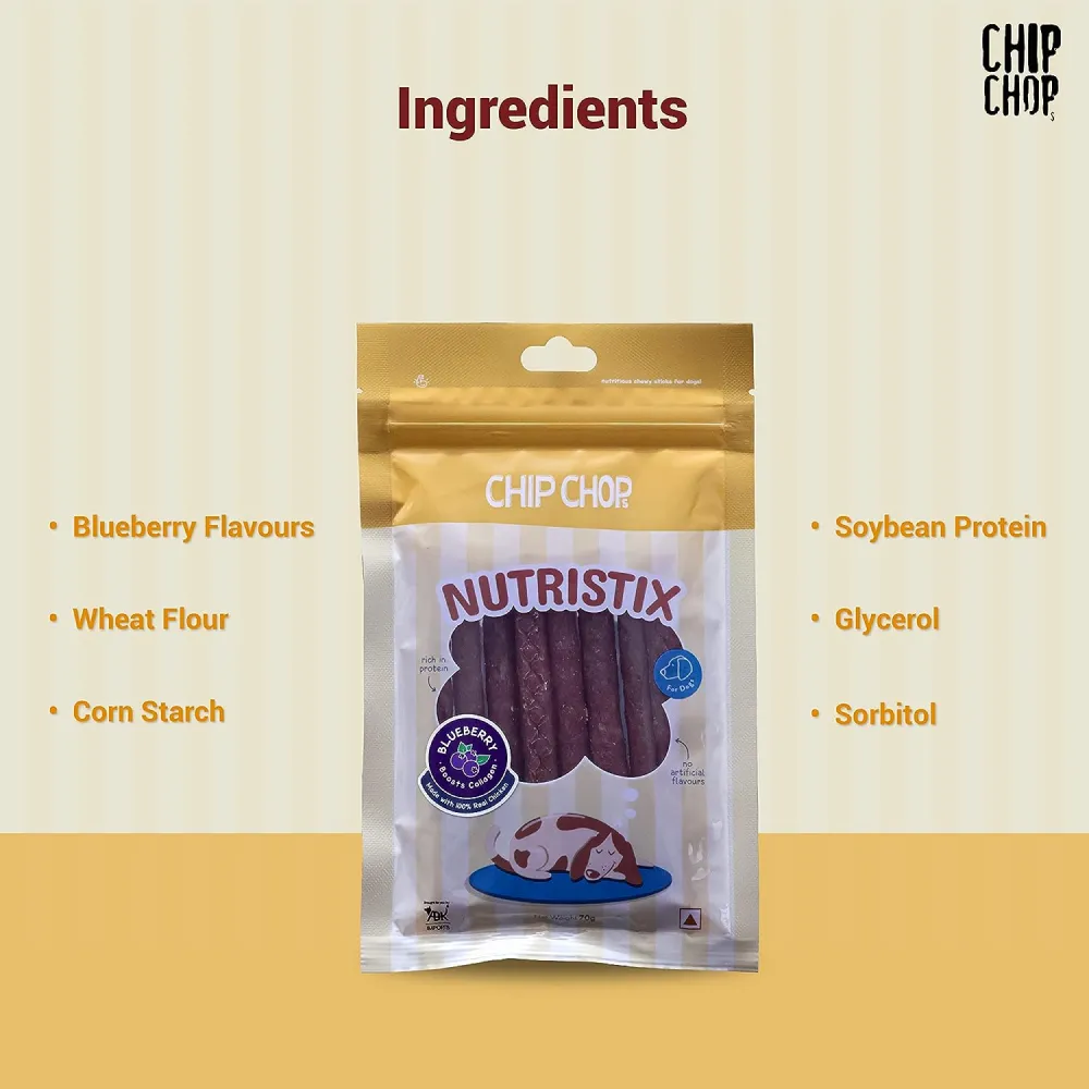 Chip Chops Blueberry, Mango and Strawberry Nutristix Dog Treats Combo (3 x 70g)