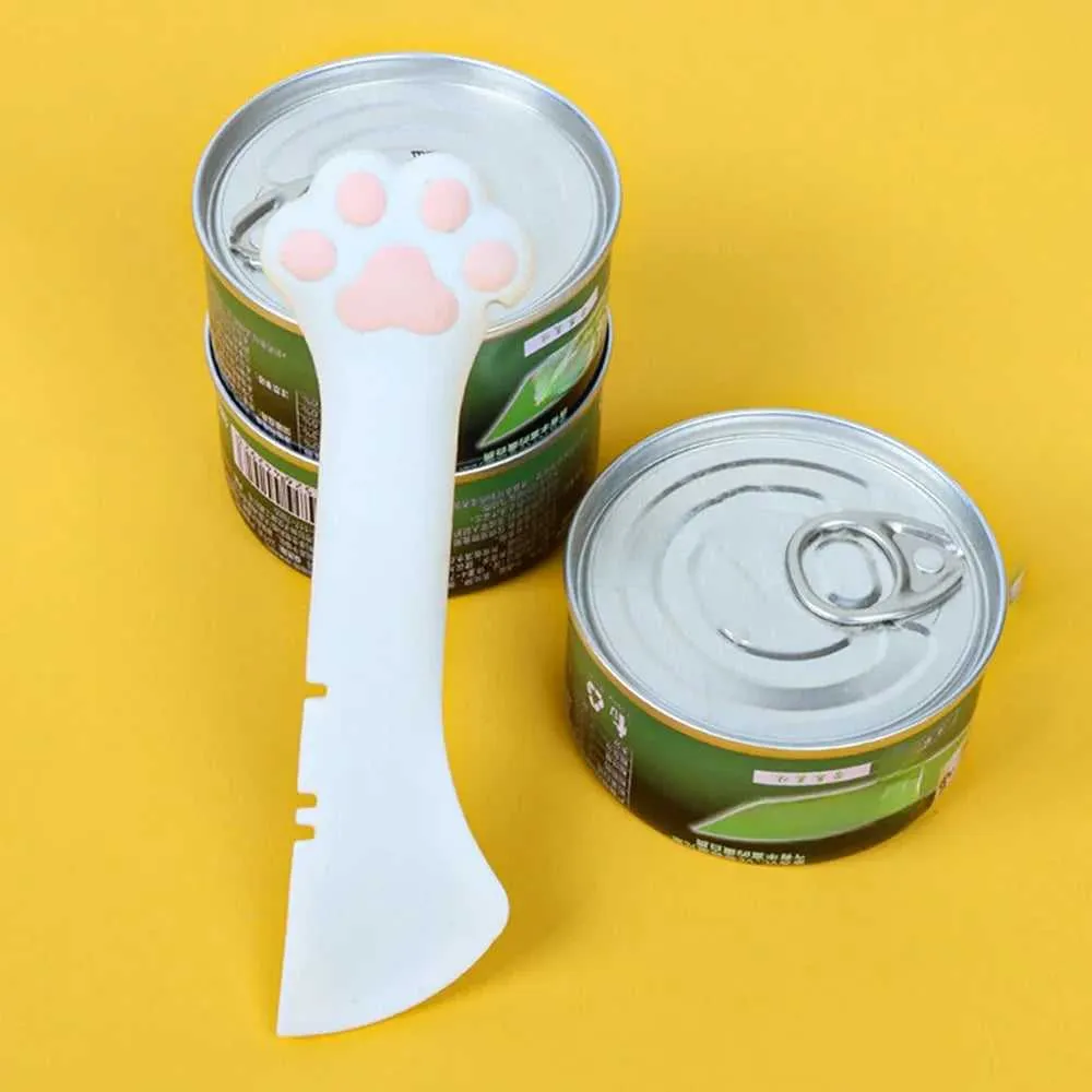 Cute Cats Paw Multifunction Pets Canned Spoon Plastic Jar Opener