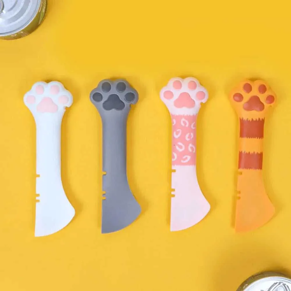 Cute Cats Paw Multifunction Pets Canned Spoon Plastic Jar Opener