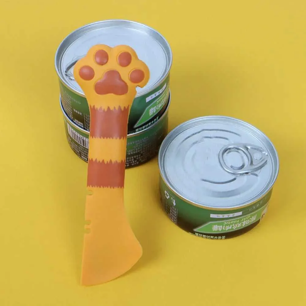 Cute Cats Paw Multifunction Pets Canned Spoon Plastic Jar Opener