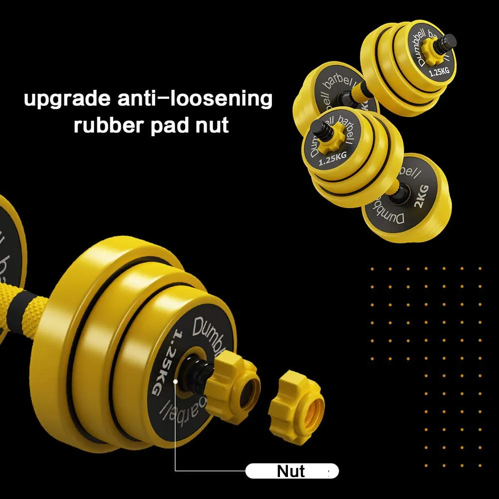 DDFE Adjustable Dumbbell Barbell Lifting Set 40.4lb New Dumbbell Barbell Set for Men,Women,Beginners,Home with Four 4lb. Four 2.8lb.Four 3.3lb.Weights, 2 Dumbbell Bars,1 Barbell Connecting Rod