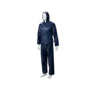 DROMEX NAVY BLUE RUBBERIZED RAIN SUIT SIZE 2XL