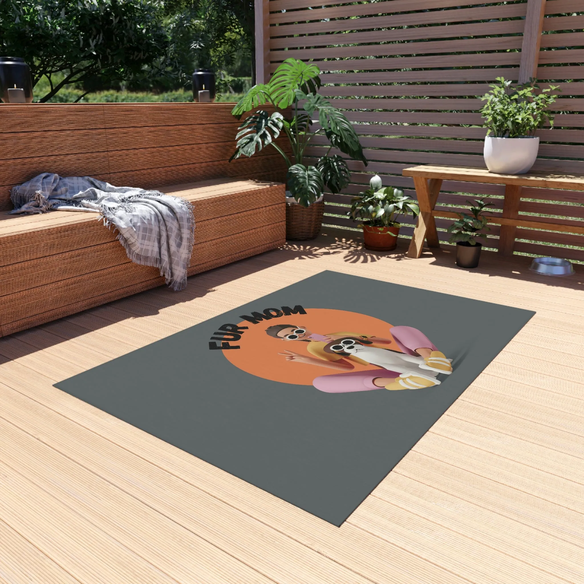 Fur Mom Dog POD Outdoor Rug