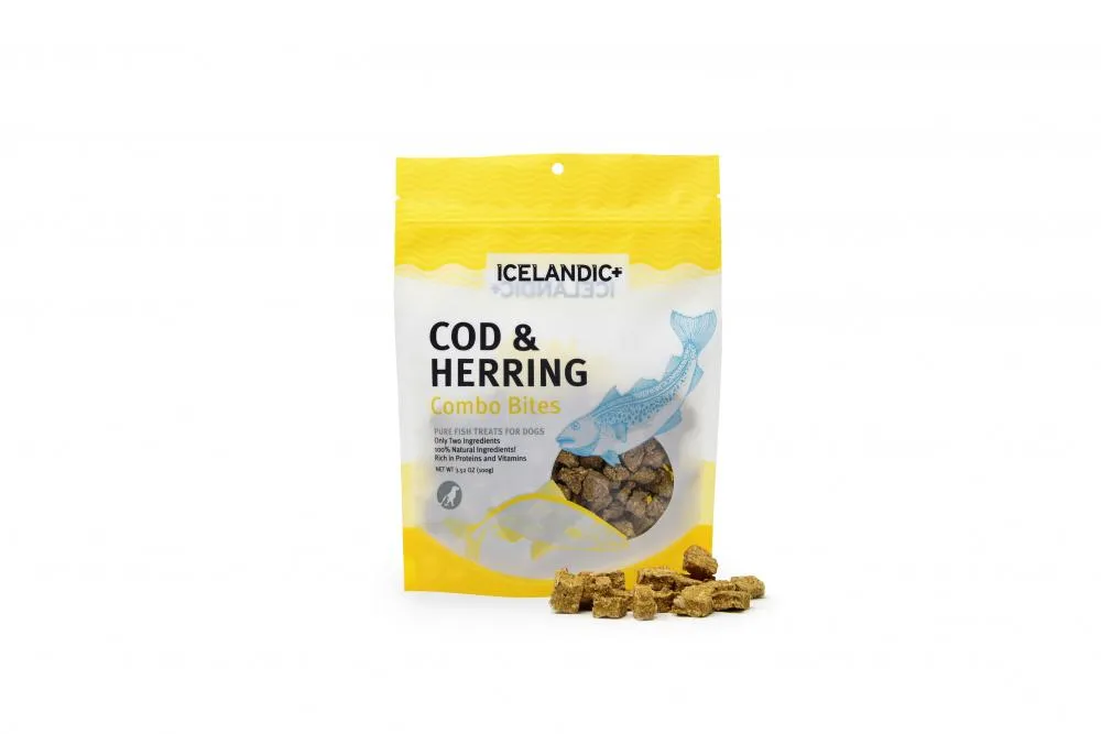 Icelandic  Cod & Herring Combo Bites Fish Dog Treats