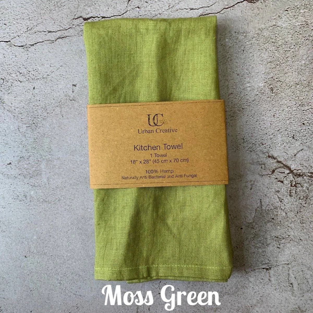 Kitchen Towels Set of 2 (18"x27" / 45x68 cm) 100% Hemp