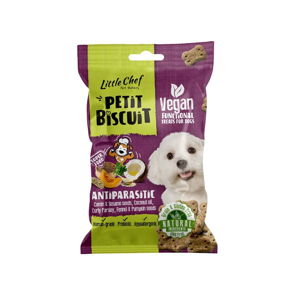 Little Chef Dog Petit Biscuit Treats Anti Parasitic Grain & Gluten Free 100g