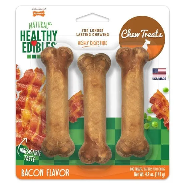 Nylabone Healthy Edibles Bacon Flavour Regular Dog Chew