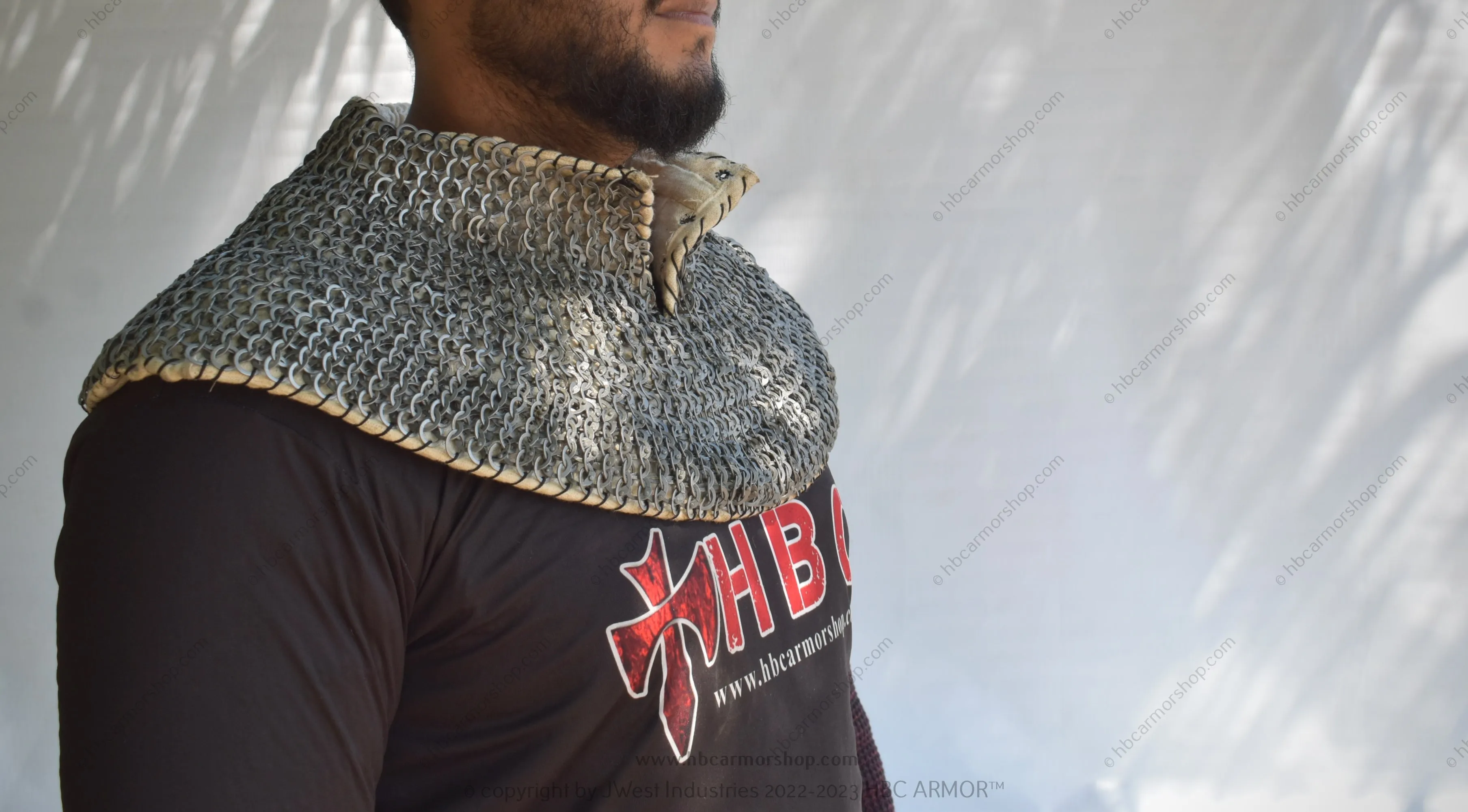 Padded Chainmail Collar - Medieval Reenactment,SCA