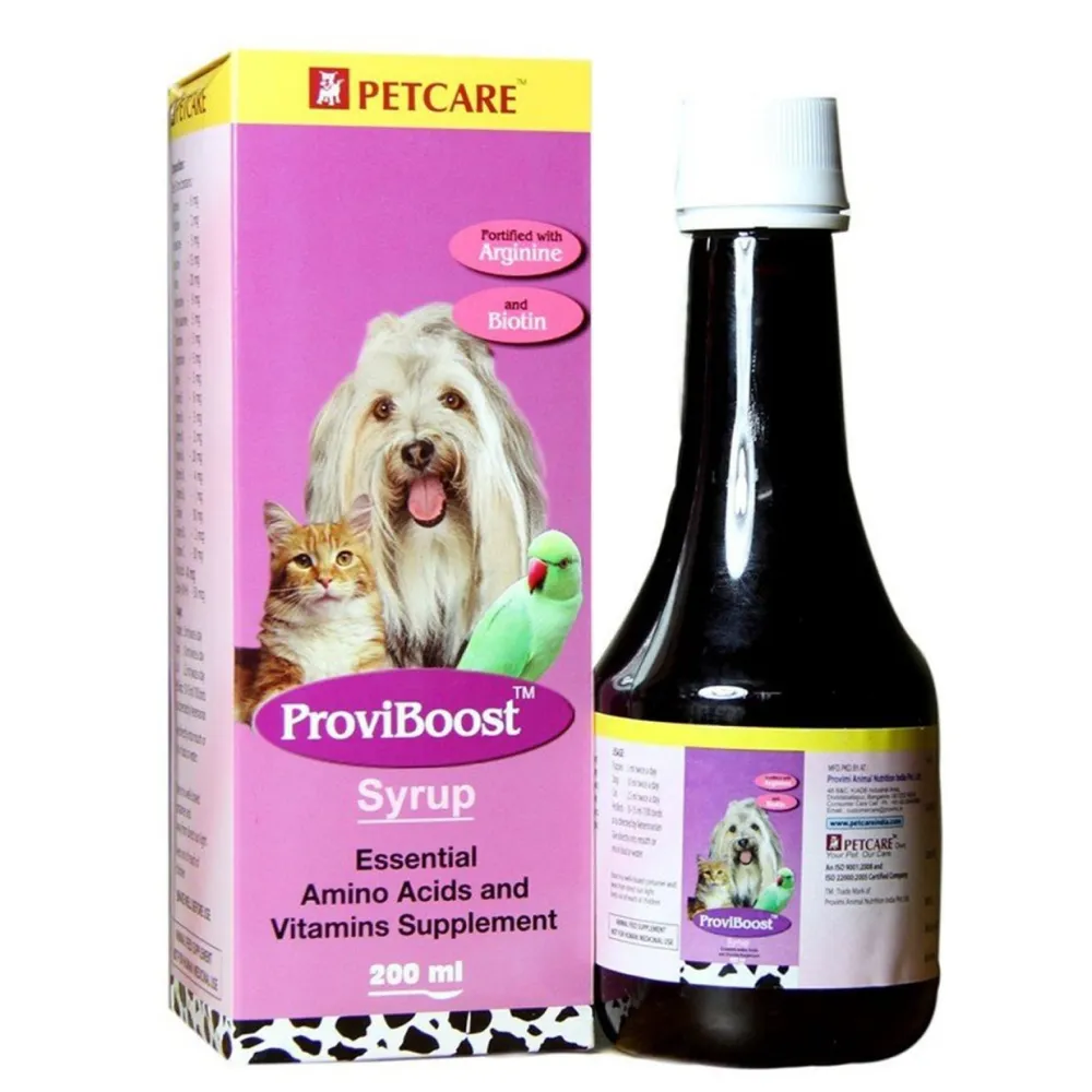 Petcare Provical Pet Calcium Syrup (200ml) and Proviboost Multivitamin Syrup (200ml) Combo for Dogs & Cats