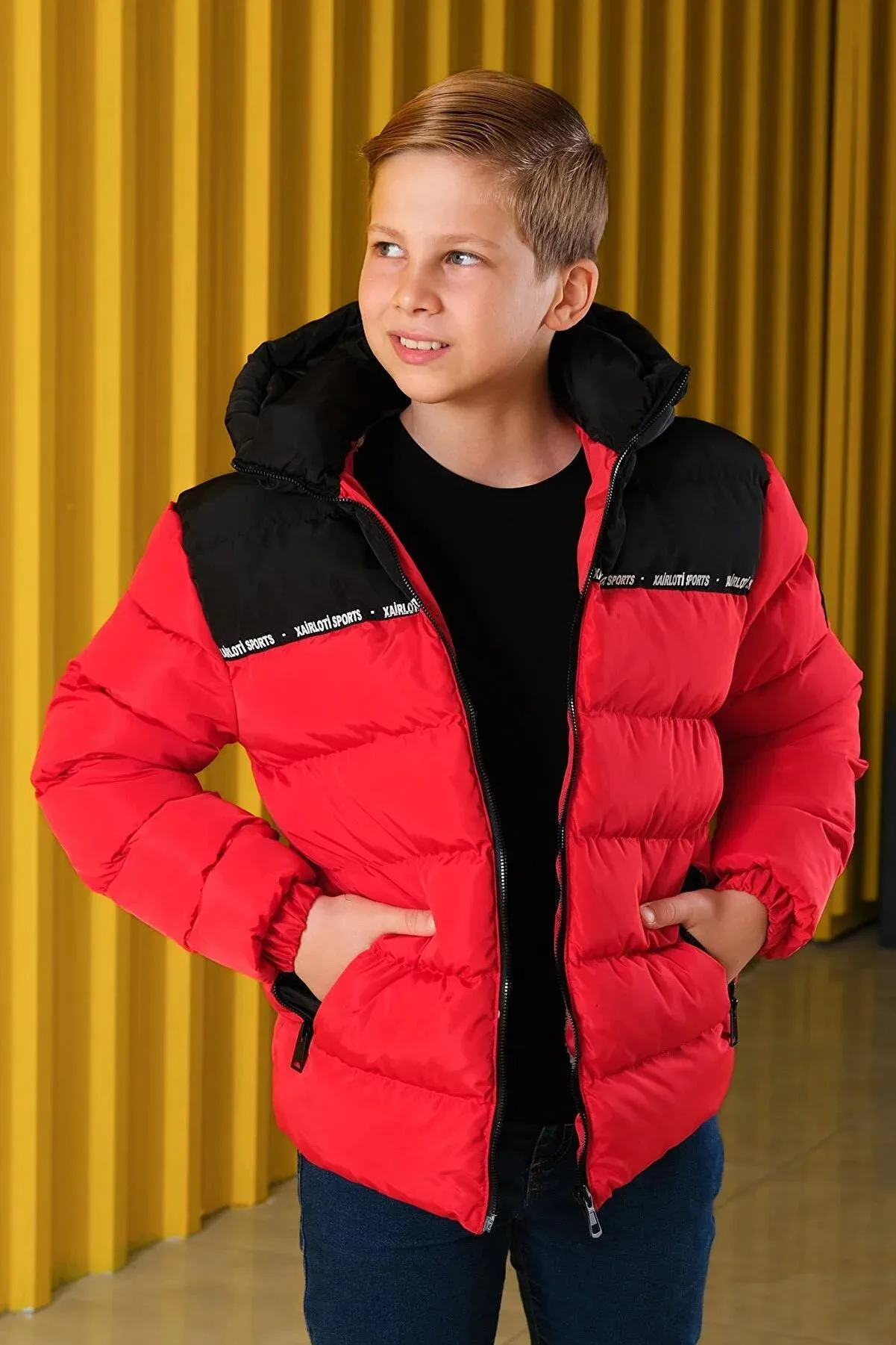 Pina Kids Boy's Red Puffer Coat