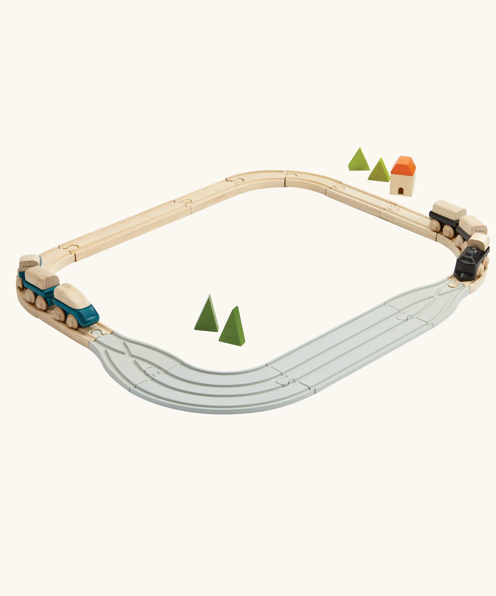 PlanToys Rubber Road and Rail Adaptor Tracks