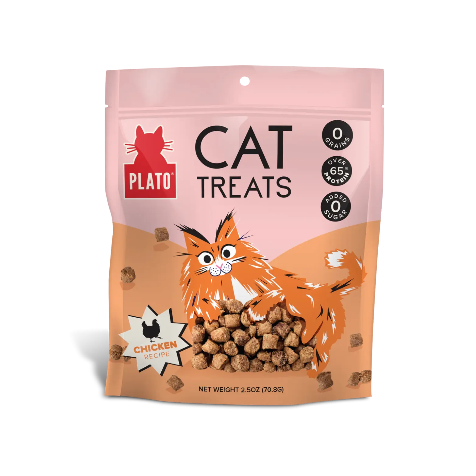 Plato Grain-Free Air Dried Chicken Cat Treats 2.5 oz