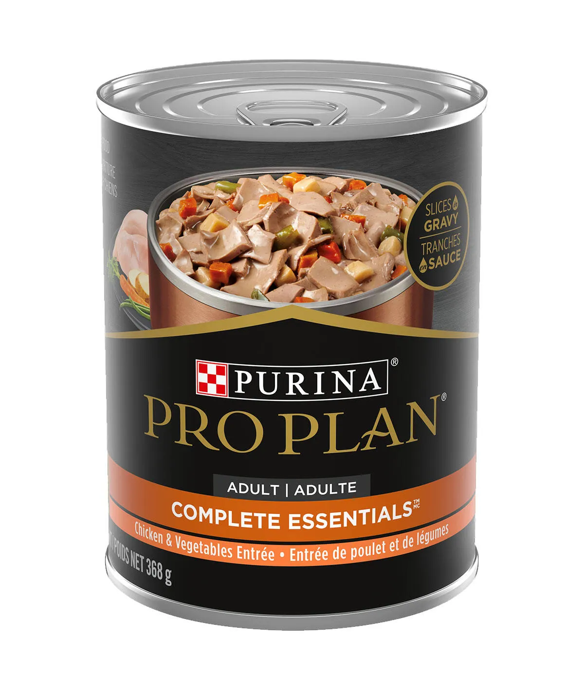 ProPlan Complete Essentials  Chicken & Vegetables Entrée Slices in Gravy 369g