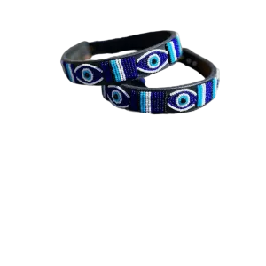 "Evil Eye" Beaded Dog Collar