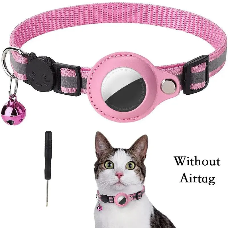 Reflective Cat Collar with Airtag Tracker