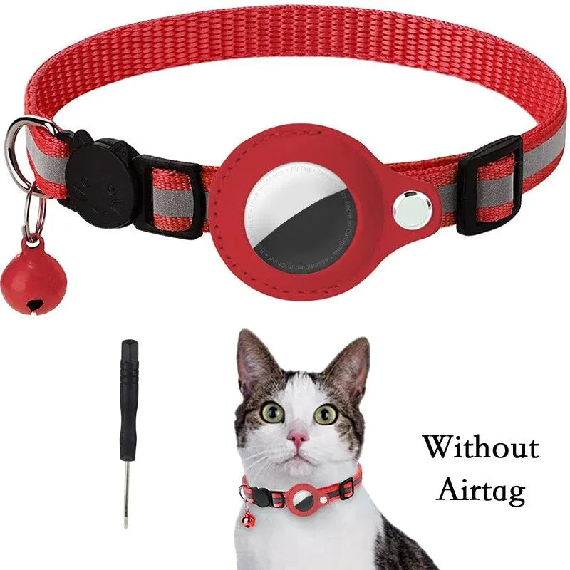 Reflective Cat Collar with Airtag Tracker