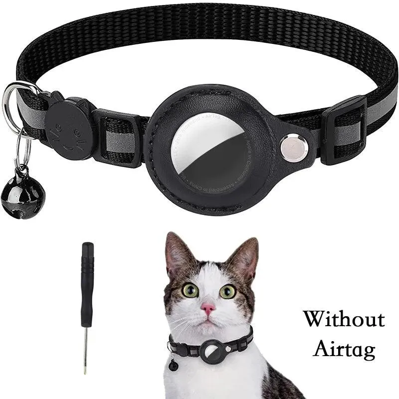 Reflective Cat Collar with Airtag Tracker