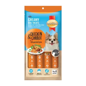 SmartHeart Dog Creamy Treats Chicken & Carrot 15g x 4