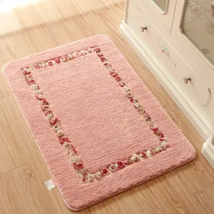 Thicken Breathable Suede Material Bathroom Mats Set Non-slip Bath Mats Floor Mat Bath Rug Doormat Kitchen Carpet Bath Mat