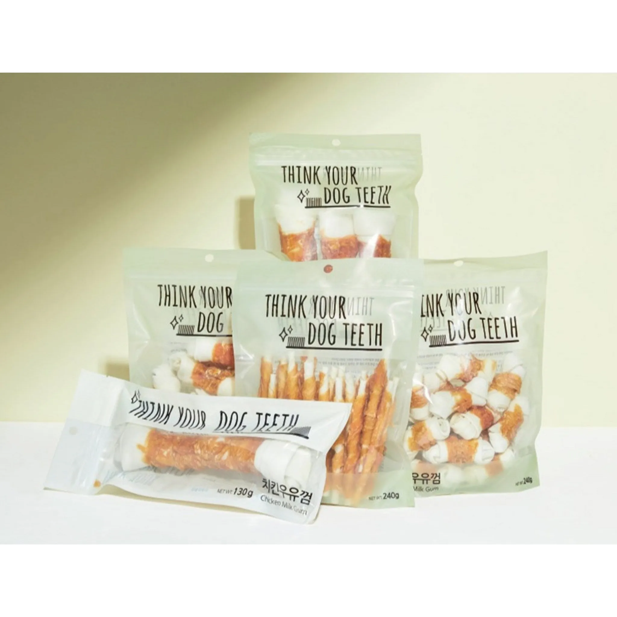 Think Your Dog Tea Dental Chew, Mixed Flavor (Chicken/Milk), 240g, 2 Packs - 🏆 #78 - Pet Supplies - Best of December