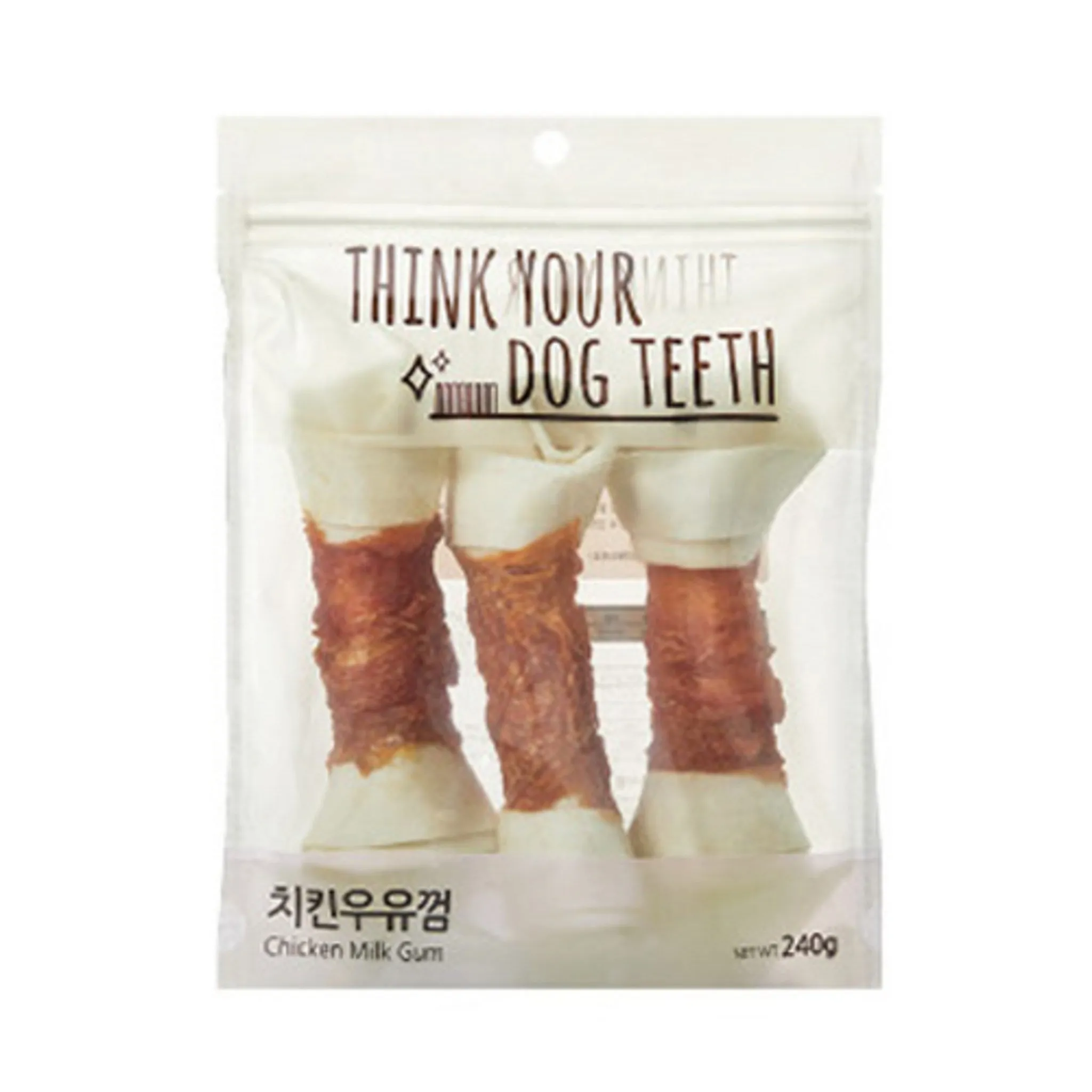 Think Your Dog Tea Dental Chew, Mixed Flavor (Chicken/Milk), 240g, 2 Packs - 🏆 #78 - Pet Supplies - Best of December