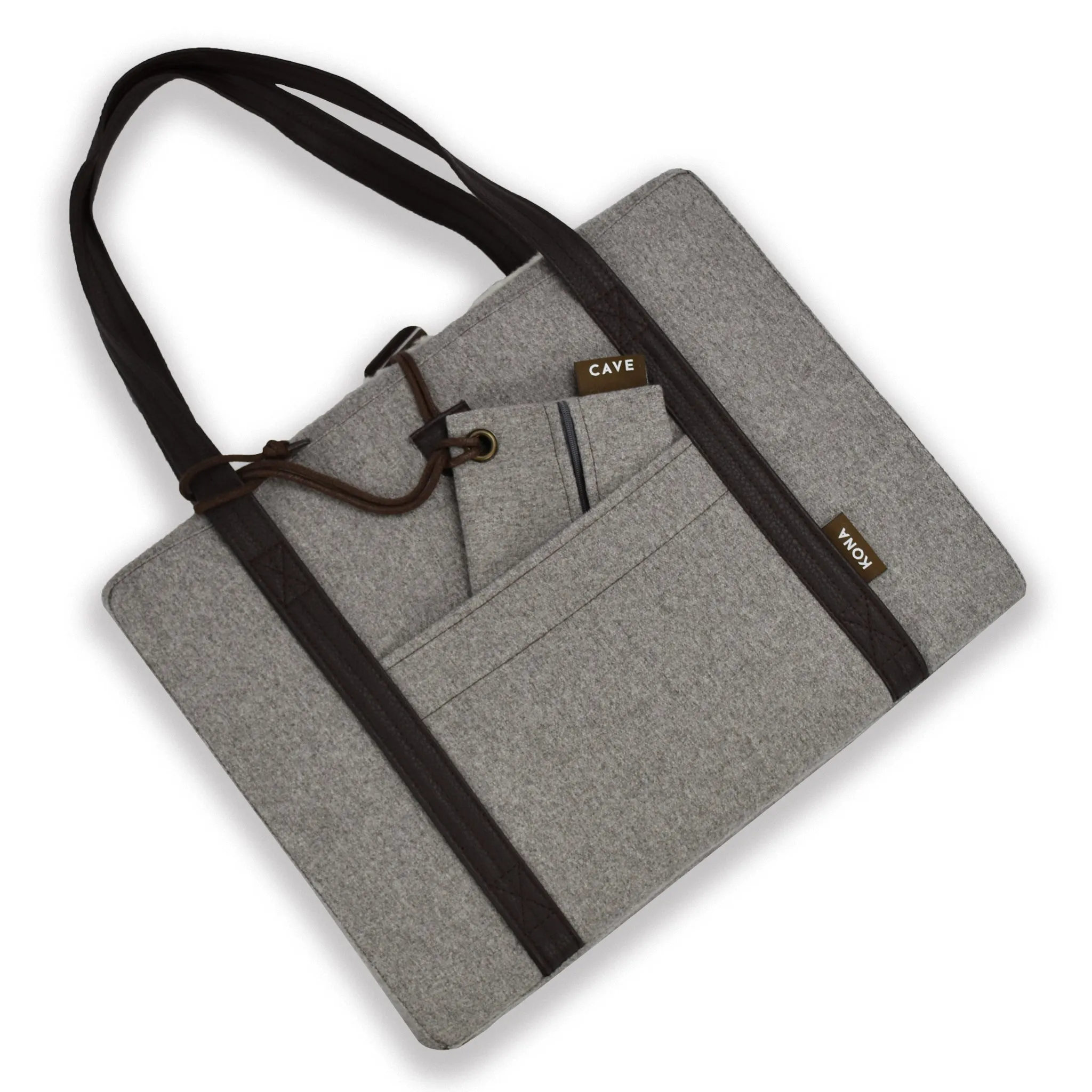 Travel Dog Bed - Grey Flannel with Fluffy Wool Lining