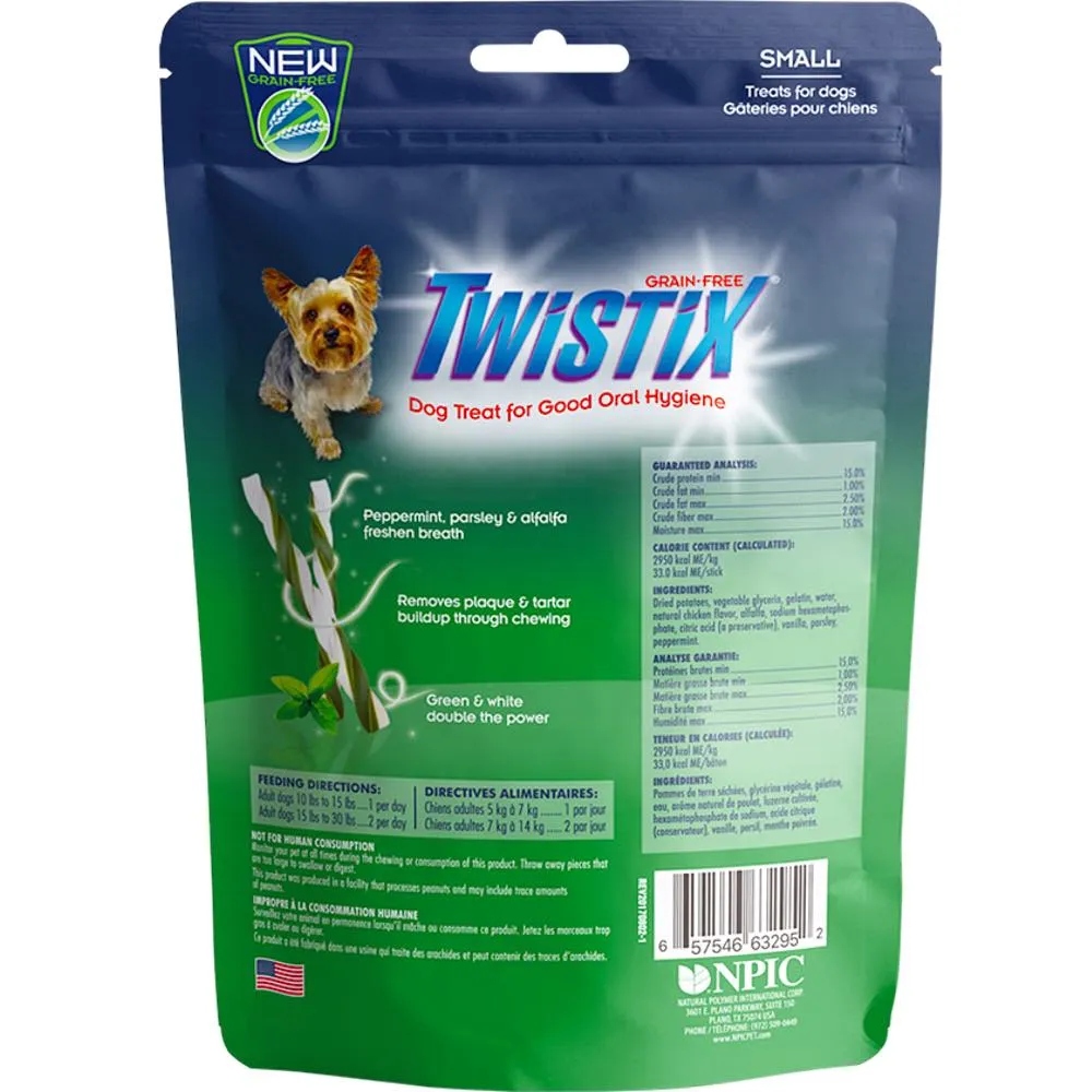 Twistix Vanilla Mint Grain Free Small Dental Dog Treats 156g