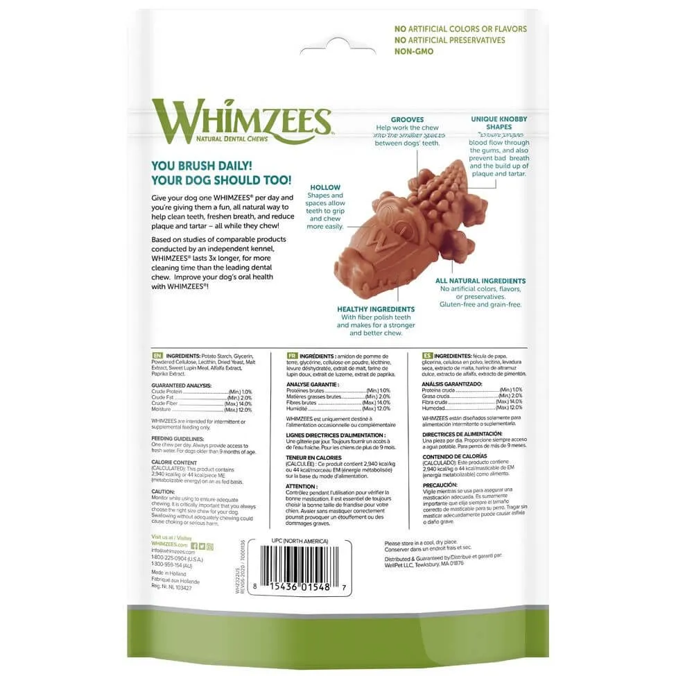 Whimzees Vegetarian Dental Chews for Dogs