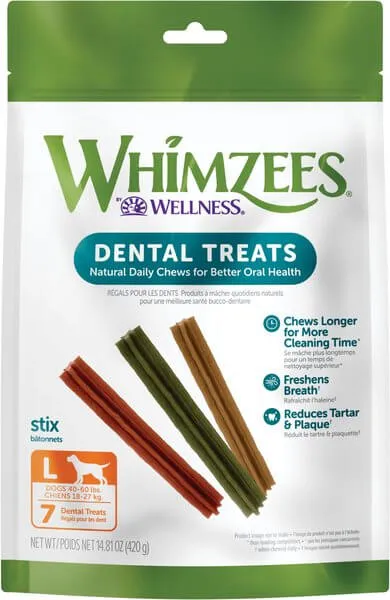 Whimzees Vegetarian Dental Chews for Dogs