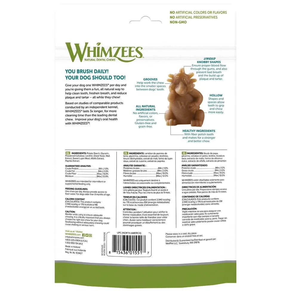 Whimzees Vegetarian Dental Chews for Dogs