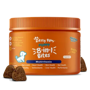 Zesty Paws Puppy 8-in-1 Multivitamin Bites Chicken 90soft chews