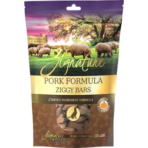 Zignature Ziggy Bars Pork Formula Crunchy Dog Treats 12oz